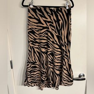 Japna Tiger Print Midi Skirt / Size: Medium